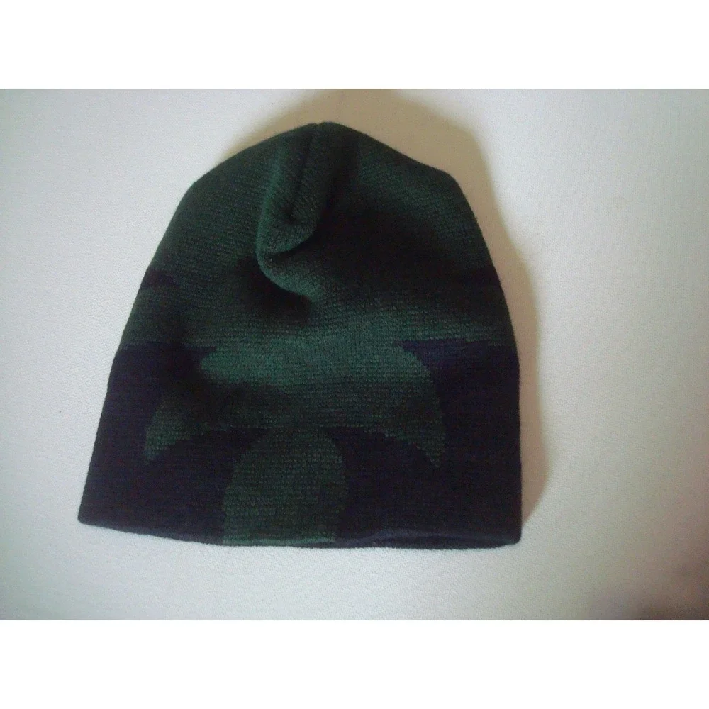LOGO ATHLETIC SHARKTOOTH 90S  BEANIE KNIT TOBOGGAN WINTER SKI HAT CAP VINTAGE R2